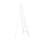 64" White Metal Adjustable Minimalist Floor Easel with Chain Support